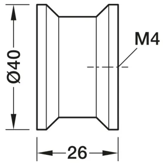 Rankenėlė vieno taško 32164, Ø40x26mm, lakuotas uosis juoda