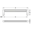 Rankenėlė Brooklyn, cc320mm, L330mm, H37mm, bronza šlifuota