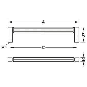 Rankenėlė 00079, cc320mm, L330mm, H37mm, bronza šlifuota