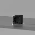 Socket Element Pop-Up, Lowerable, 1xSchuko, 1xUSB-C charger, cable L2000mm, stainless steel