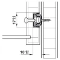 Ball bearing runners, single extension H17mm L342mm 10kg
