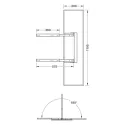 Swivel mirror, 300x1155mm, 180°