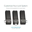 Electronic lock Orbit, 15-19mm, left handed opening, black