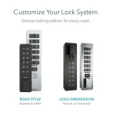Spynelė elektroninė Versa Keypad, 14-22mm, juoda