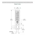 Electronic lock Versa Keypad, 14-22mm, black