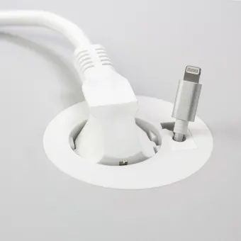 Rozečių blokas PowerDot Compact 60 1xF 1xlizdas laidams, balta