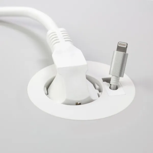 Rozečių blokas PowerDot Compact 60 1xF 1xlizdas laidams, balta