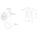 Rozečių blokas PowerDot Compact 60 1xF 1xlizdas laidams, juoda