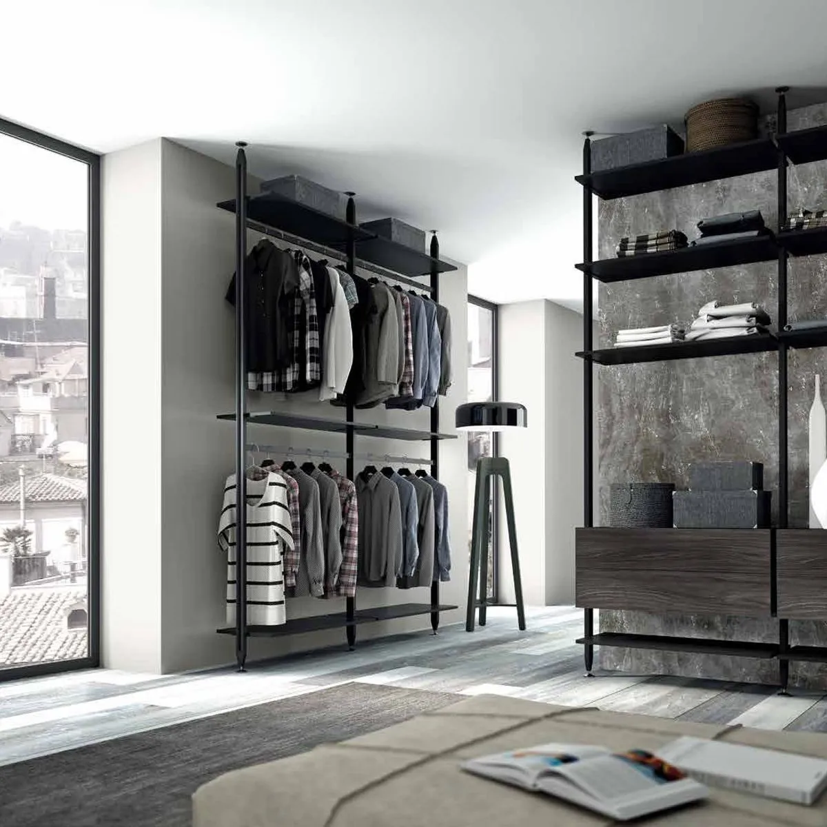Open wardrobe systems