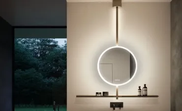 Mirror with LED lighting IO